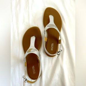 Michael Kors Metallic Embossed Leather sandals